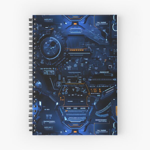Item preview, Chrono-Tech Dreamscape: Futuristic Sci-Fi Seamless Pattern designed and sold by AlienSkinEyes.