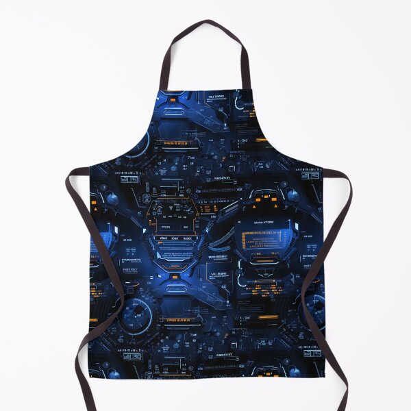 Item preview, Chrono-Tech Dreamscape: Futuristic Sci-Fi Seamless Pattern designed and sold by AlienSkinEyes.
