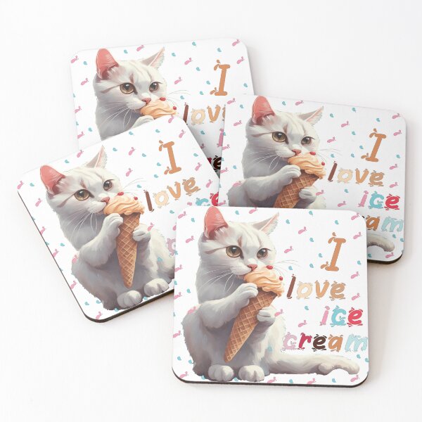 Item preview, Cat loves ice cream designed and sold by StarDesigns5.