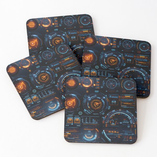 Item preview, Chrono-Tech Dreamscape: Futuristic Sci-Fi Seamless Pattern designed and sold by AlienSkinEyes.