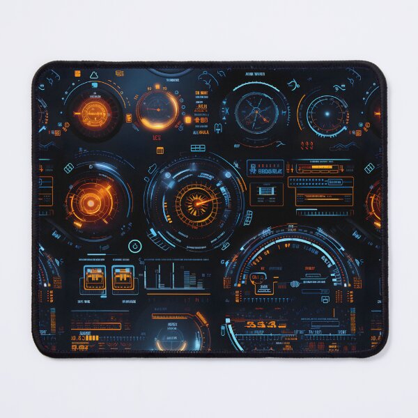 Item preview, Chrono-Tech Dreamscape: Futuristic Sci-Fi Seamless Pattern designed and sold by AlienSkinEyes.