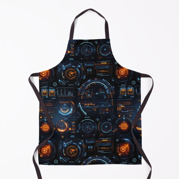 Item preview, Chrono-Tech Dreamscape: Futuristic Sci-Fi Seamless Pattern designed and sold by AlienSkinEyes.