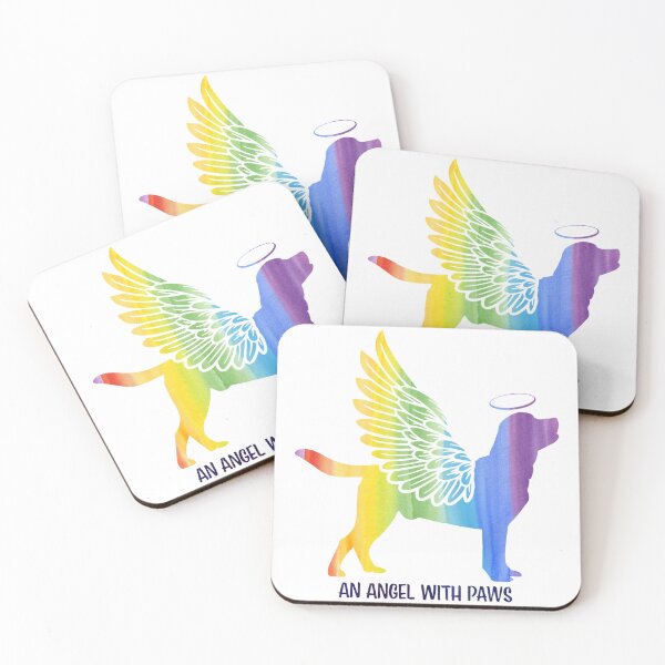 Item preview, Labrador Retriever Angel Wings Rainbow Bridge Pet Loss keepsakes designed and sold by ElizInspires.