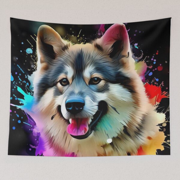 Item preview, Norwegian Elk Hound Splash Art designed and sold by The Digital Compass.