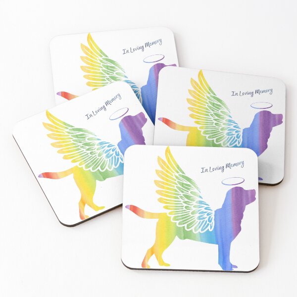 Item preview, Labrador Retriever Angel Wings Rainbow Bridge Pet Loss keepsakes designed and sold by ElizInspires.