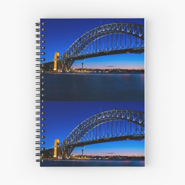 Item preview, Sydney Harbour Bridge and City Skyline Panorama Photograph - Sunset Blue Hour designed and sold by MC-Photo.