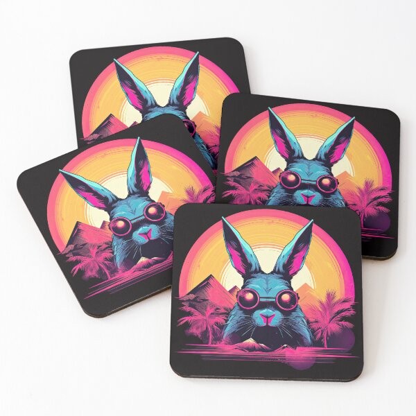 Item preview, Retro Vintage Synthwave Bunny designed and sold by Puristock.