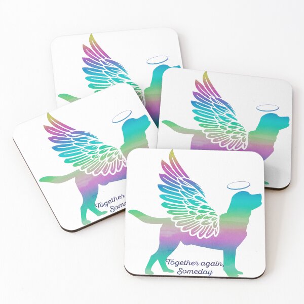 Item preview, Labrador Retriever Angel Wings Rainbow Bridge Pet Loss keepsakes designed and sold by ElizInspires.
