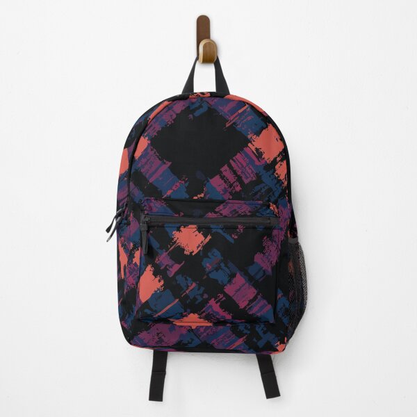 Artikelvorschau, Preppy Grunge Scottish Tartan in Lachsrosa, Orange, Lila und Blau entworfen und verkauft von SamJanner.