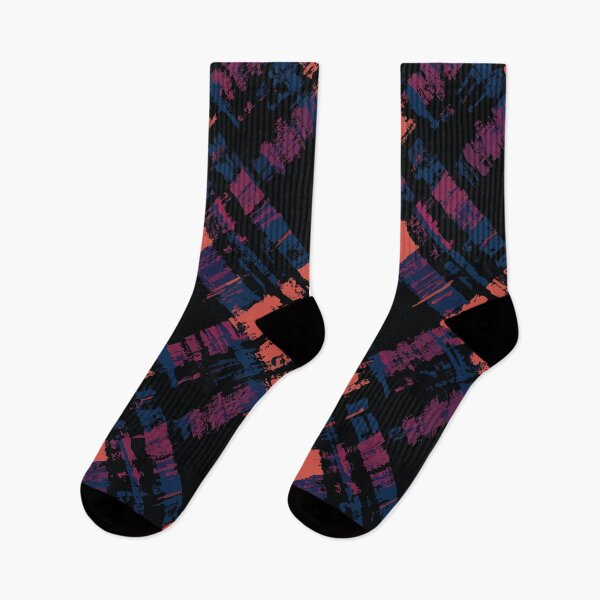 Item preview, Preppy Grunge Scottish Tartan in Salmon Pink Orange Purple and Blue designed and sold by SamJanner.