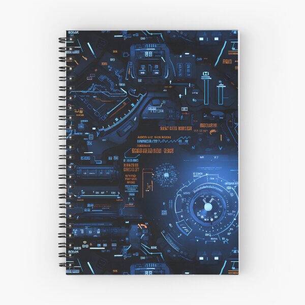 Item preview, Chrono-Tech Dreamscape: Futuristic Sci-Fi Seamless Pattern designed and sold by AlienSkinEyes.