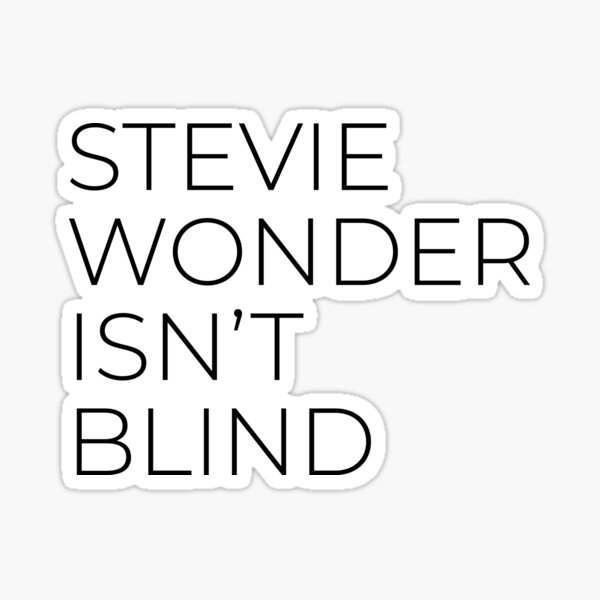 Stevie Wonder Can See Sticker