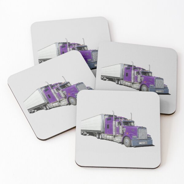 Item preview, Purple Kenworth Truck (grey) designed and sold by SandraWarmerdam.