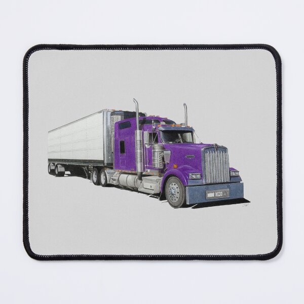 Item preview, Purple Kenworth Truck (grey) designed and sold by SandraWarmerdam.