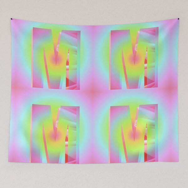 Item preview, Letter M Rainbow bright colors designed and sold by Jaxybear.