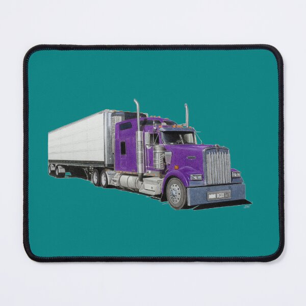 Item preview, Purple Kenworth Truck (teal) designed and sold by SandraWarmerdam.