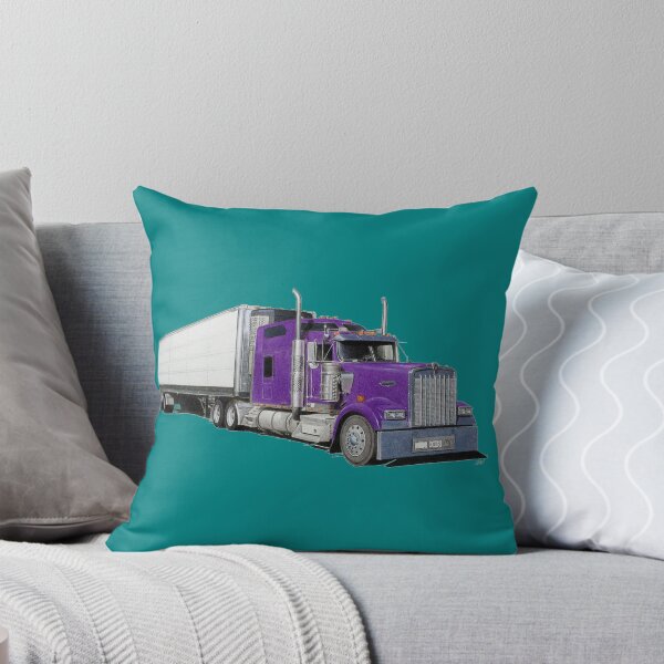 Item preview, Purple Kenworth Truck (teal) designed and sold by SandraWarmerdam.