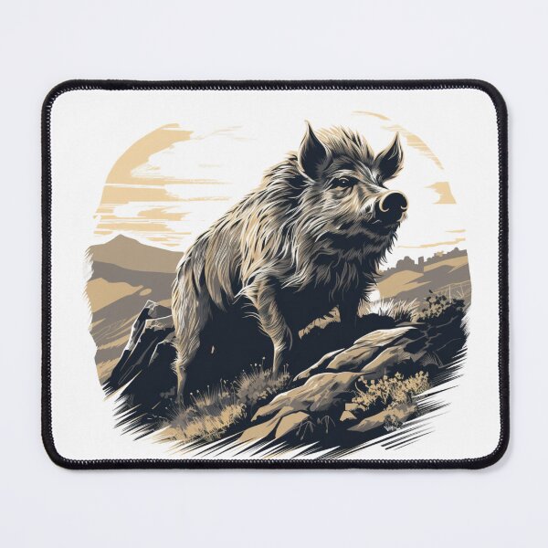Item preview, wild boar designed and sold by ValerianVibes.