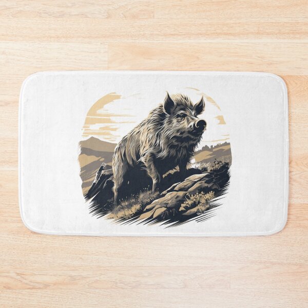 Item preview, wild boar designed and sold by ValerianVibes.