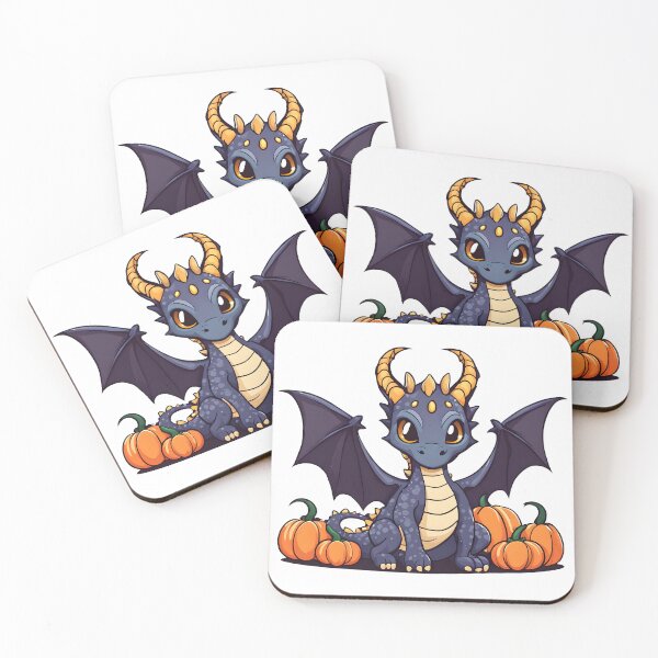 Artikelvorschau, Fröhlicher Halloween-Drache mit Kürbissen entworfen und verkauft von Everything Dragon Shop.
