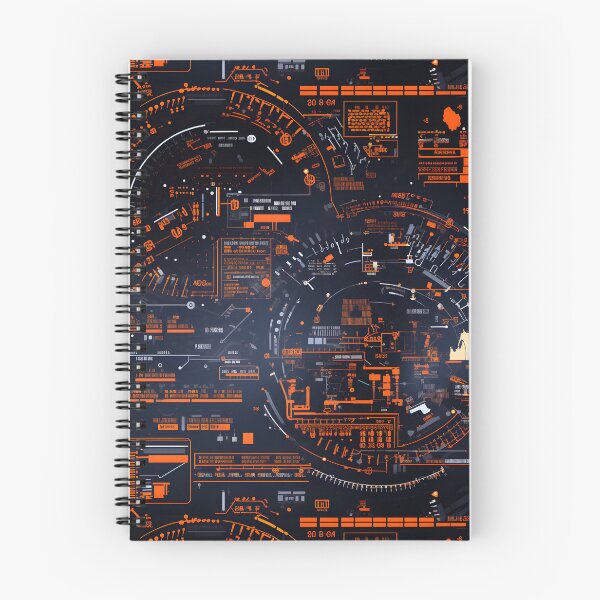 Item preview, Chrono-Tech Dreamscape: Futuristic Sci-Fi Seamless Pattern designed and sold by AlienSkinEyes.
