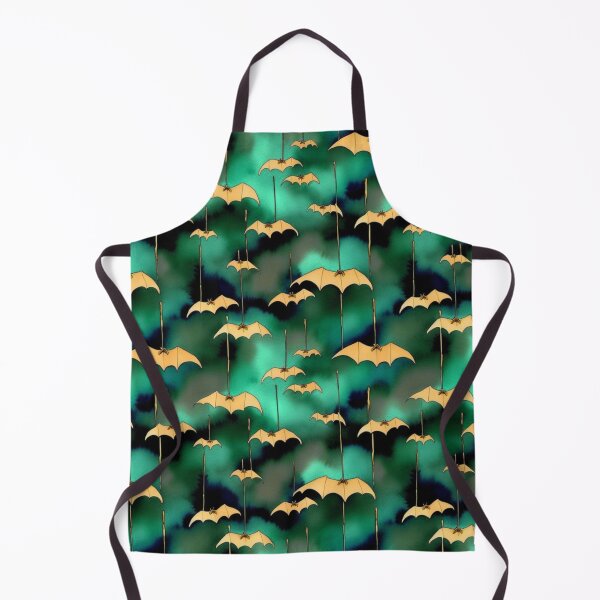 Item preview, Cute Vibrant Bats Halloween Teal And Golden Pattern  designed and sold by Moonsiess.