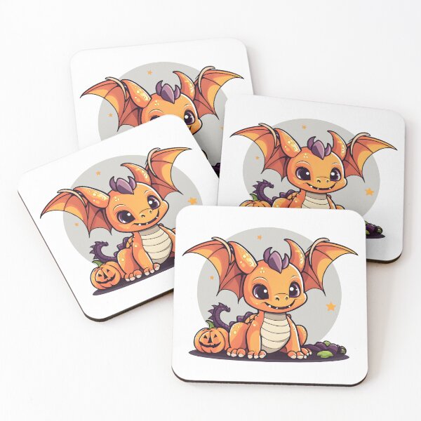 Artikelvorschau, Niedlicher Halloween-Drache mit Jack-O-Laterne entworfen und verkauft von Everything Dragon Shop.
