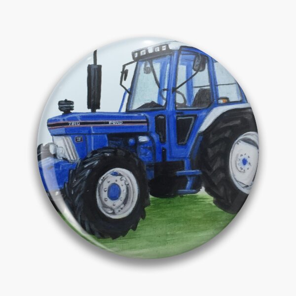 Item preview, Blue Classic Tractor (red background) designed and sold by SandraWarmerdam.