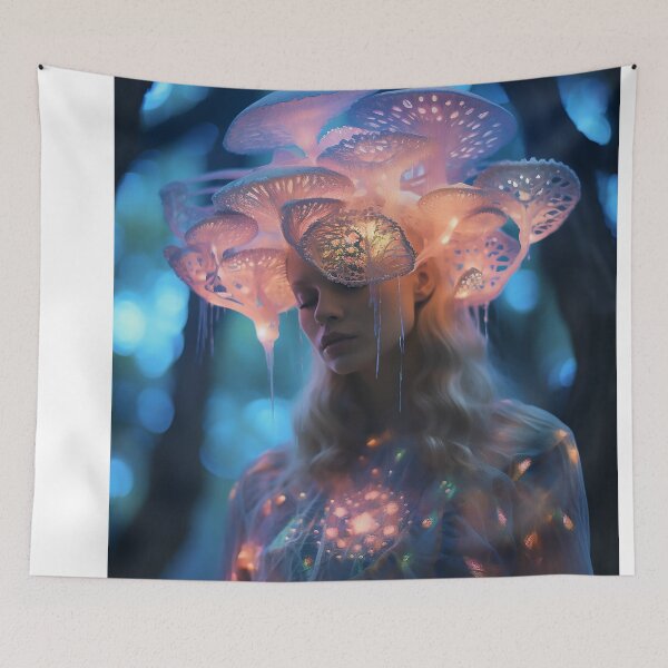 Item preview, Beautiful woman in the forest designed and sold by WallWhimsyWorks.