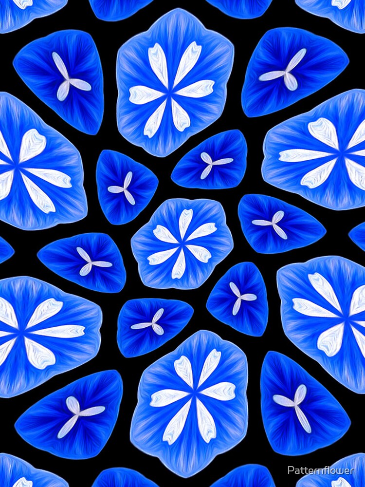 Thumbnail 4 of 4, iPhone Case, Abstract Blue Flower Pattern designed and sold by Patternflower.