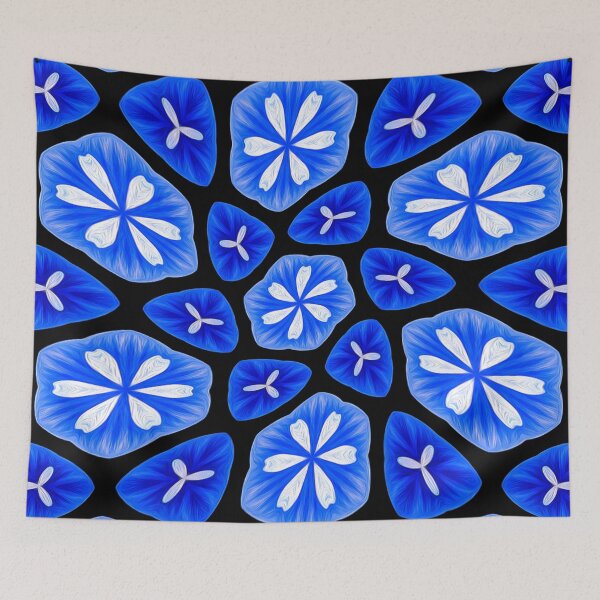 Item preview, Abstract Blue Flower Pattern designed and sold by Patternflower.