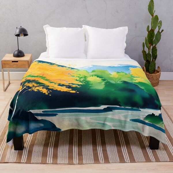 Item preview, Watercolor Mountain Landscape - Impressionism and Chinese painting designed and sold by joejiing.