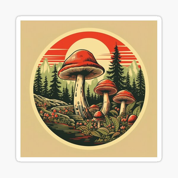Item preview, Vintage Mushroom Logo designed and sold by keenaesthetic.