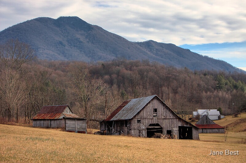 "Blue Ridge Mountain Farm" by Jane Best Redbubble