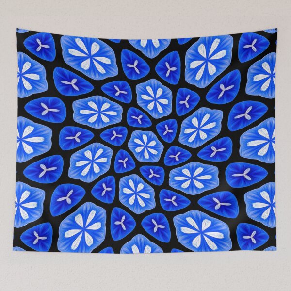 Item preview, Abstract Blue Flower Pattern designed and sold by Patternflower.