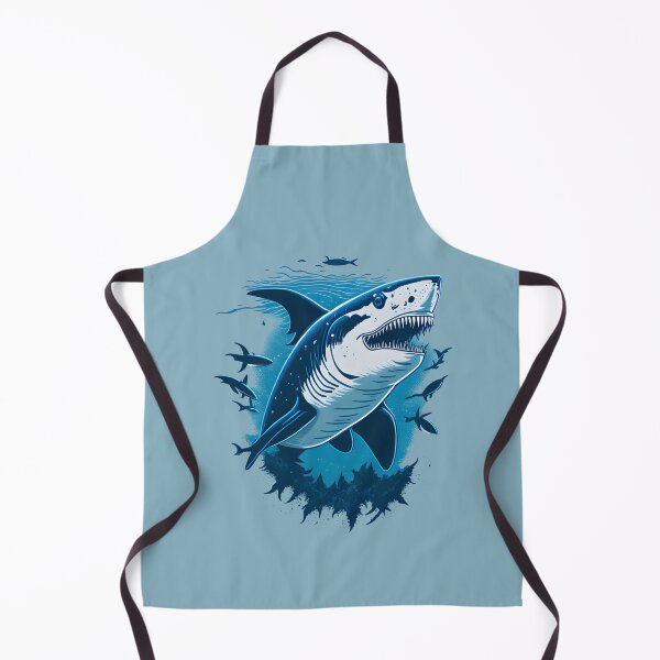 Item preview, Great white shark swimming with small fish designed and sold by davidbomel-Art.