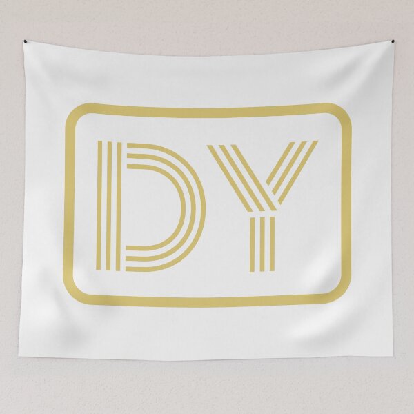 Aperçu de l'œuvre DY Initiales Lettres Géométriques Dorées créée et vendue par Jeallan Designs.