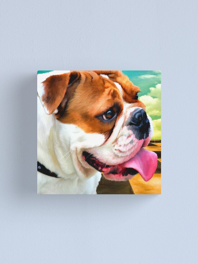 Thumbnail 2 of 3, Canvas Print, "Salvador Doggie" designed and sold by kcd-designs.