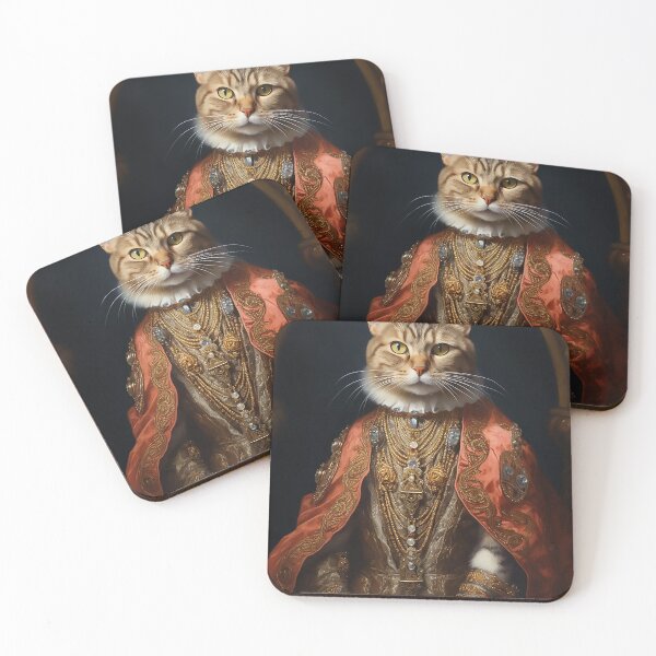 Item preview, Royal cat designed and sold by WallWhimsyWorks.
