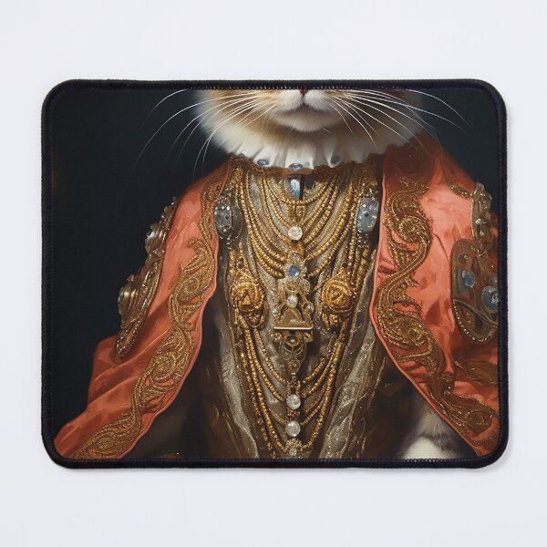 Item preview, Royal cat designed and sold by WallWhimsyWorks.