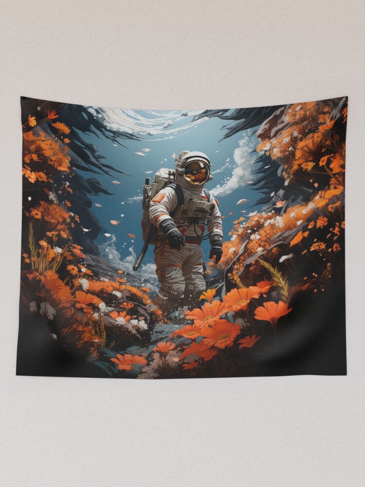 Trippy astronaut online tapestry