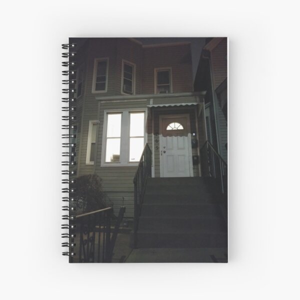 House, New York, Manhattan, Brooklyn, New York City, architecture, street, building, tree, car,   Spiral Notebook