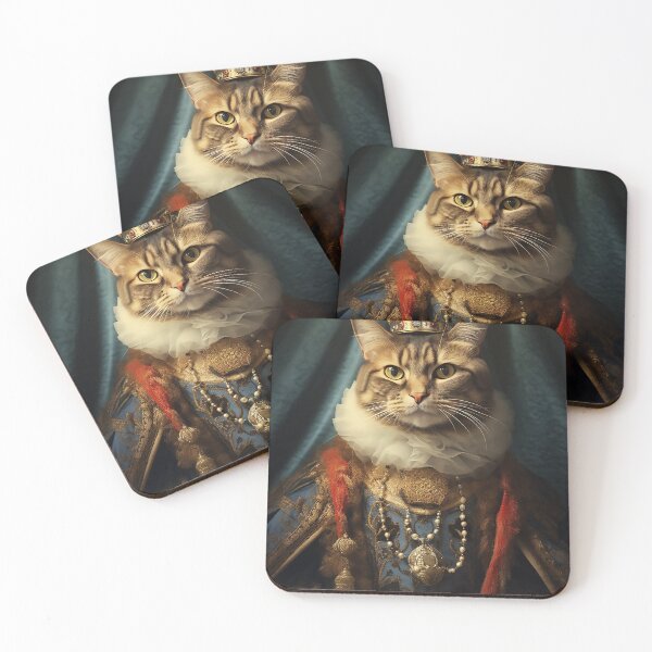 Item preview, Royal cat designed and sold by WallWhimsyWorks.
