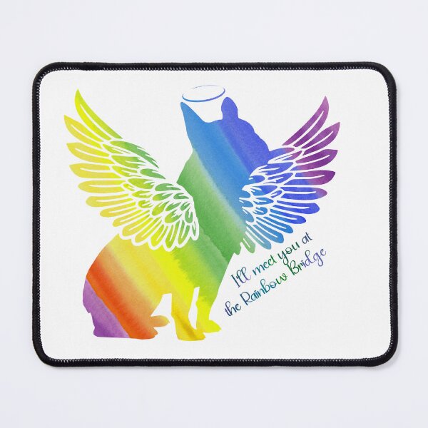 Item preview, French Bulldog Angel Wings Rainbow Bridge Pet Loss keepsakes designed and sold by ElizInspires.