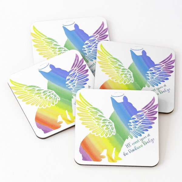 Item preview, French Bulldog Angel Wings Rainbow Bridge Pet Loss keepsakes designed and sold by ElizInspires.