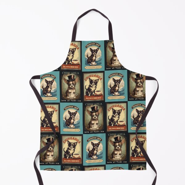 Item preview, Chihuahua Cafe Vintage Signs Tiled Pattern designed and sold by Triplicate Limited.
