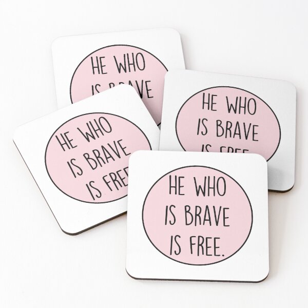 Item preview, He who is brave is free, Stoic quote designed and sold by Meropis.