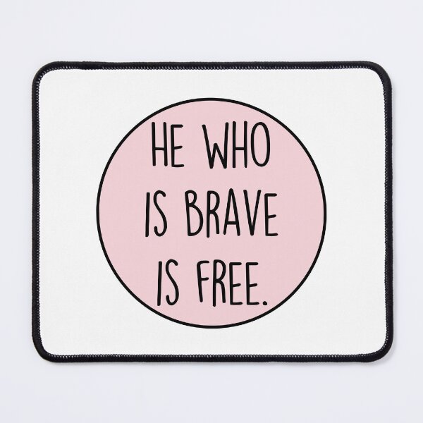 Item preview, He who is brave is free, Stoic quote designed and sold by Meropis.