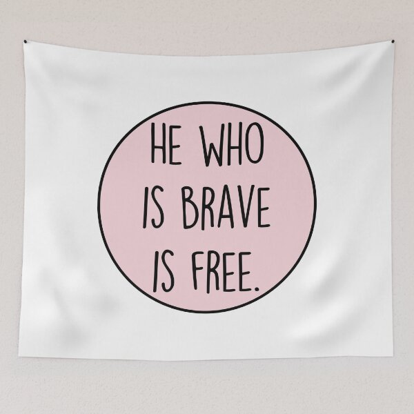 Item preview, He who is brave is free, Stoic quote designed and sold by Meropis.