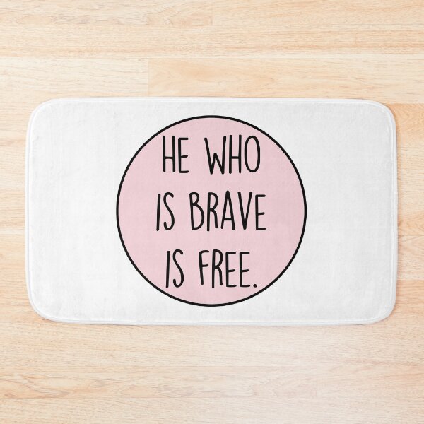 Item preview, He who is brave is free, Stoic quote designed and sold by Meropis.